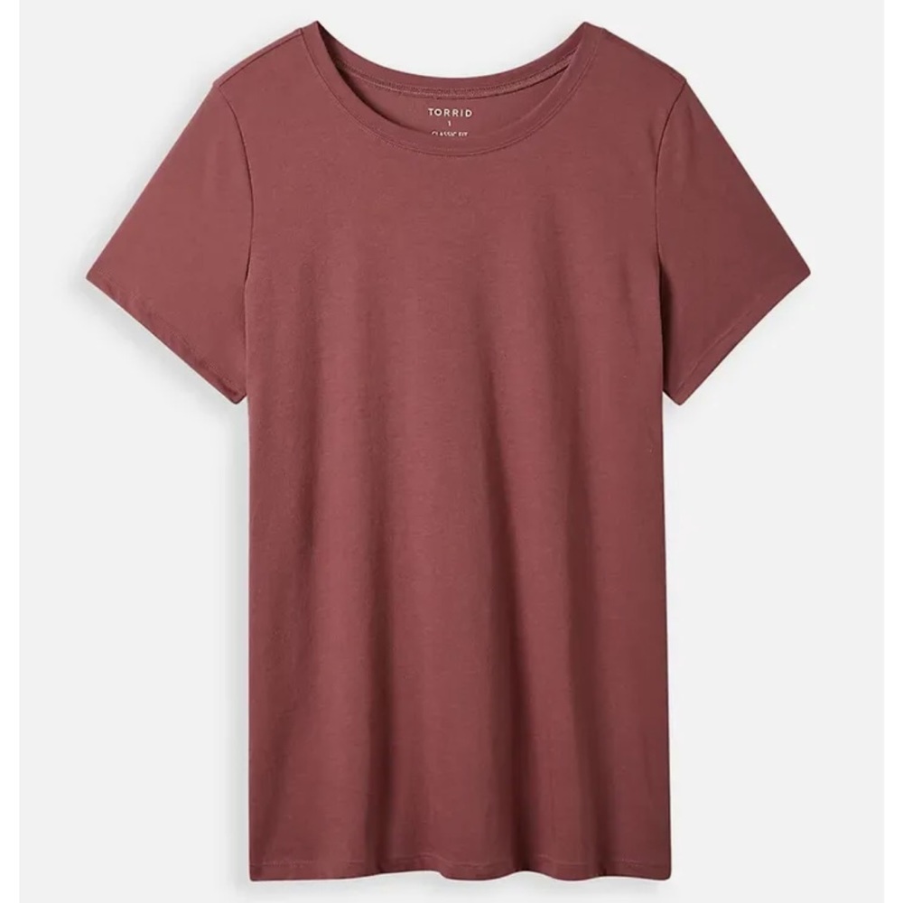 Torrid Signature Jersey Classic Fit Everyday Crew Neck Tee Mauve